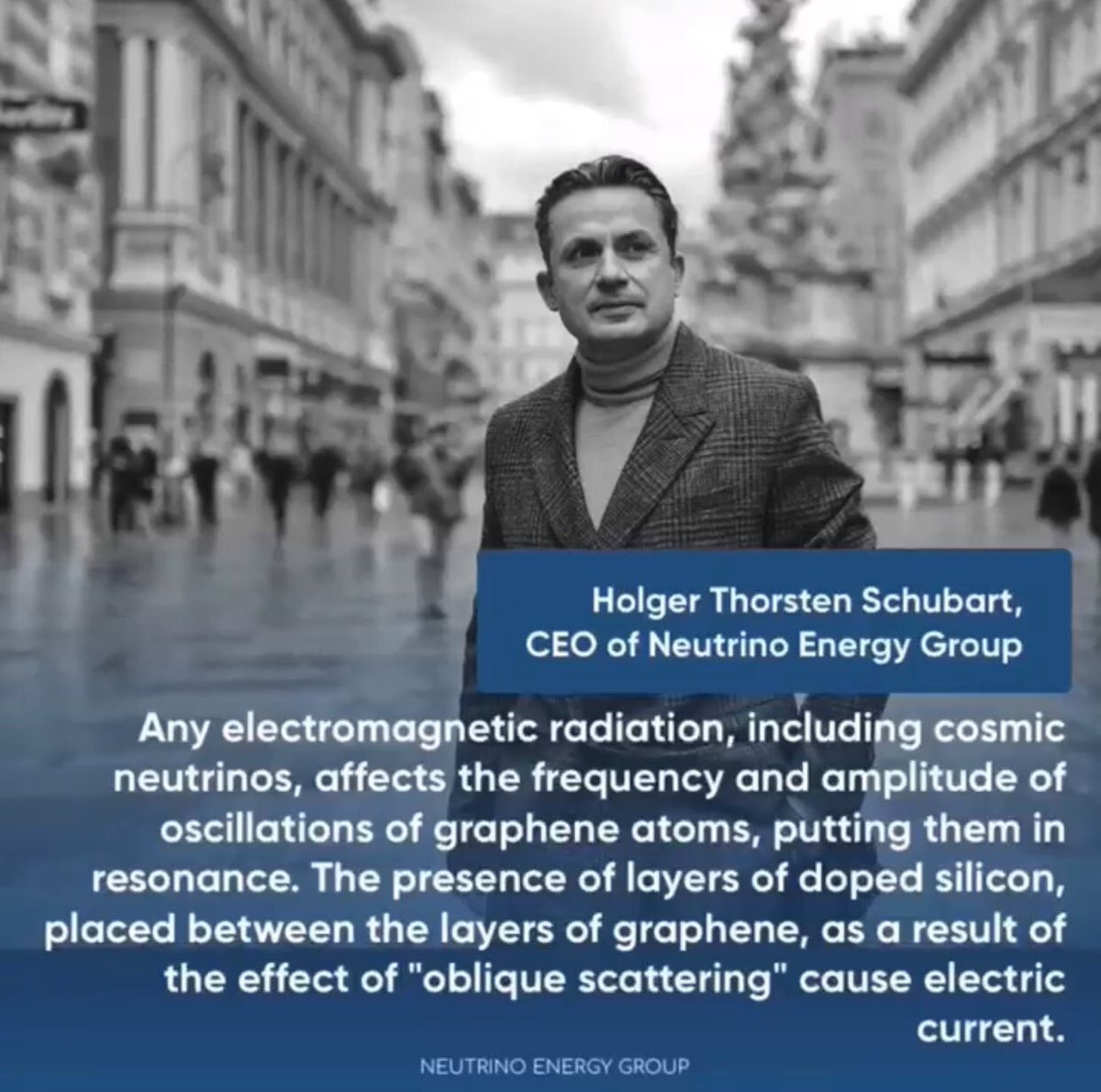 Holger Thorsten Schubart, Neutrino Energy Group CEO